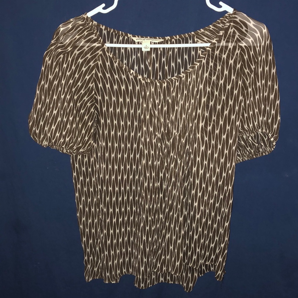Brown sheer banana republic brown sheer shirt